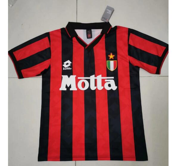 1993-94 AC Milan Retro Home Kit Soccer Jersey